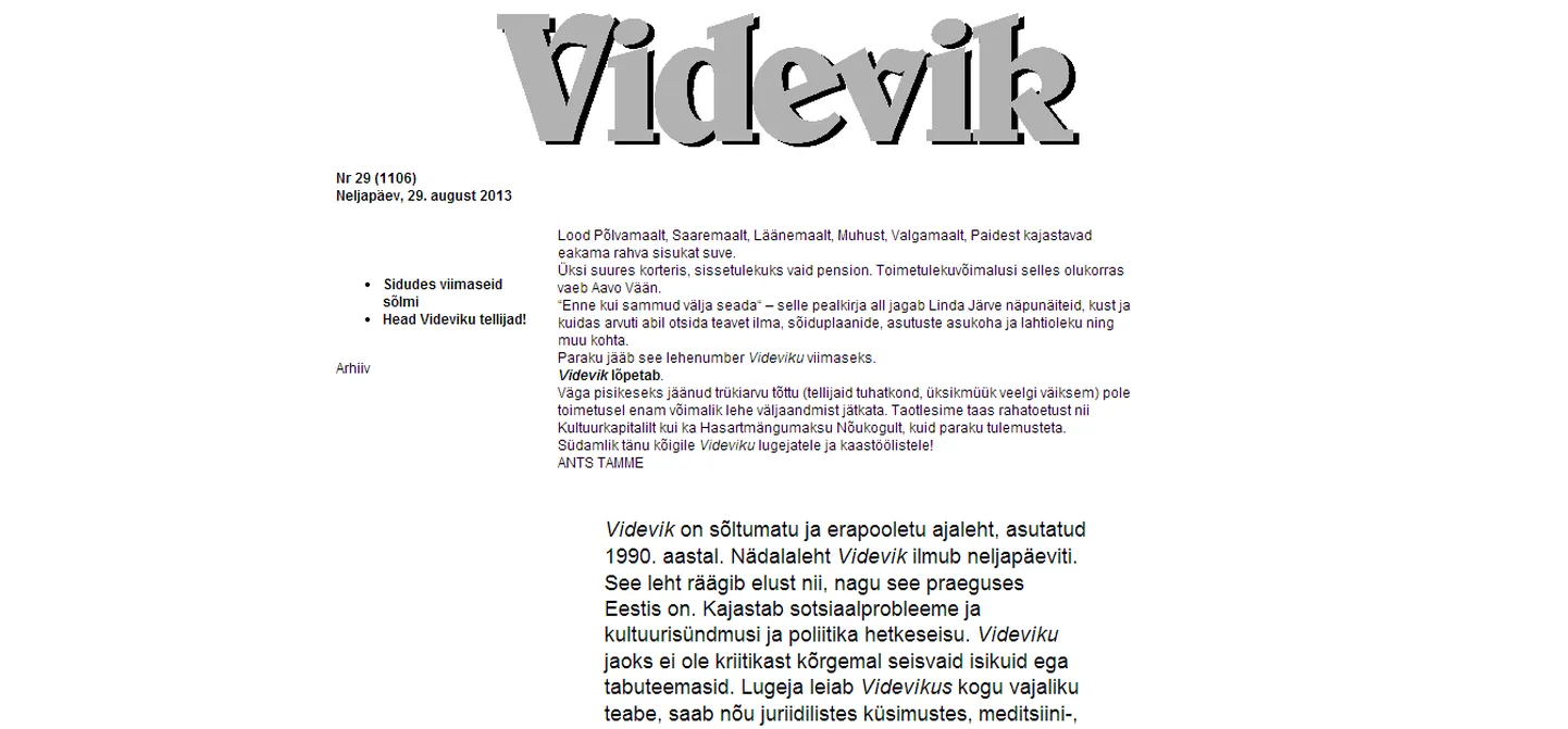 Videviku koduleht