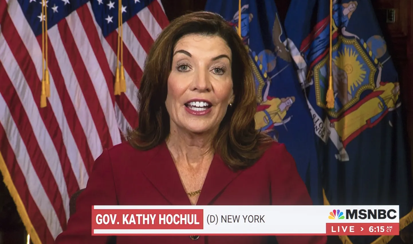 Kathy Hochul andmas kubernerina esimest intervjuud MSNBCle.