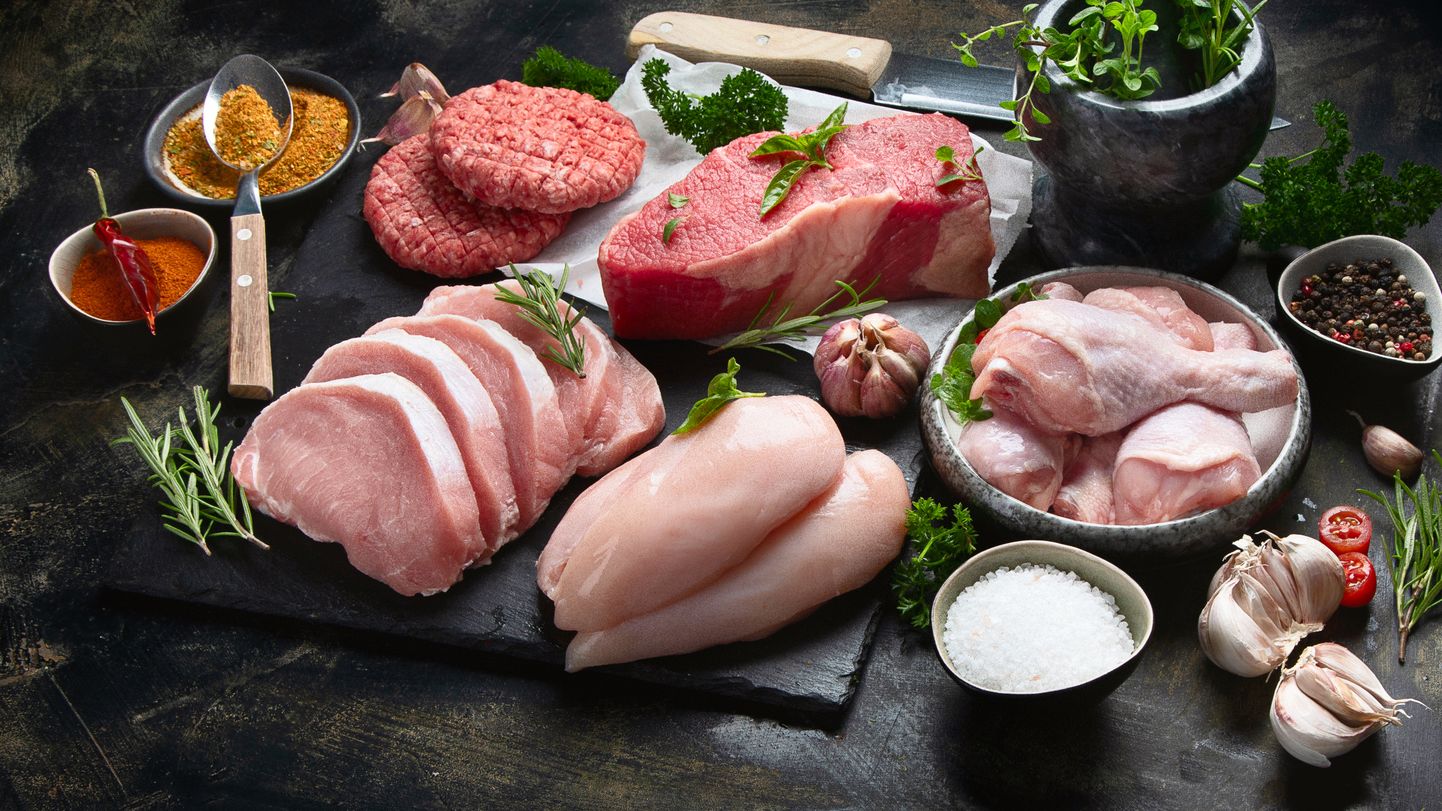 Laual on erinevat tüüpi liha.