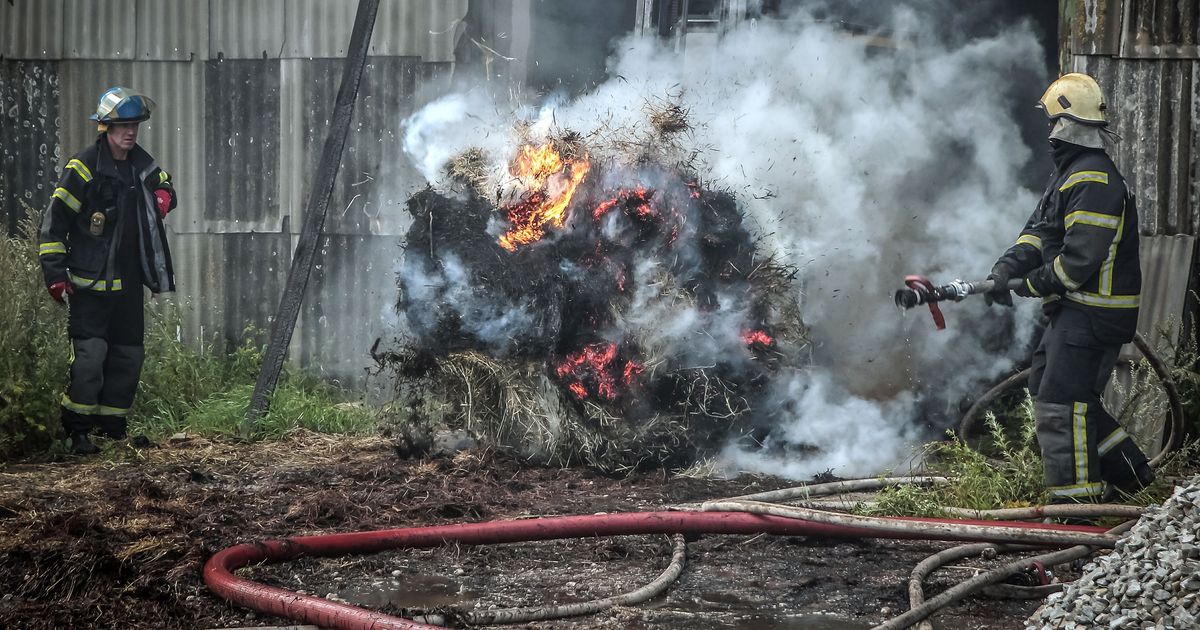 Päästjad kustutasid heinapalle