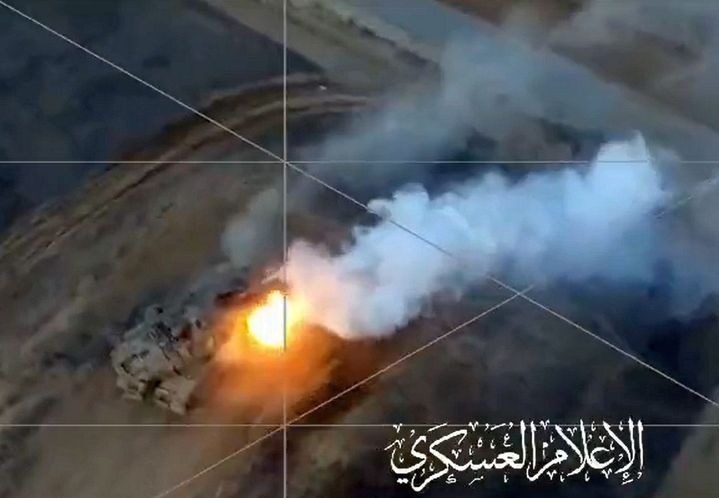 Videos on näha Gaza sektori piiritara lähedal põlevat Iisraeli tanki Merkava 4.