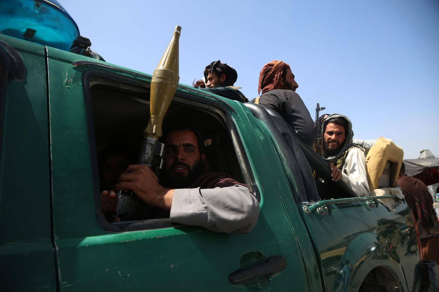 Talibani võitlejad Kabulis.