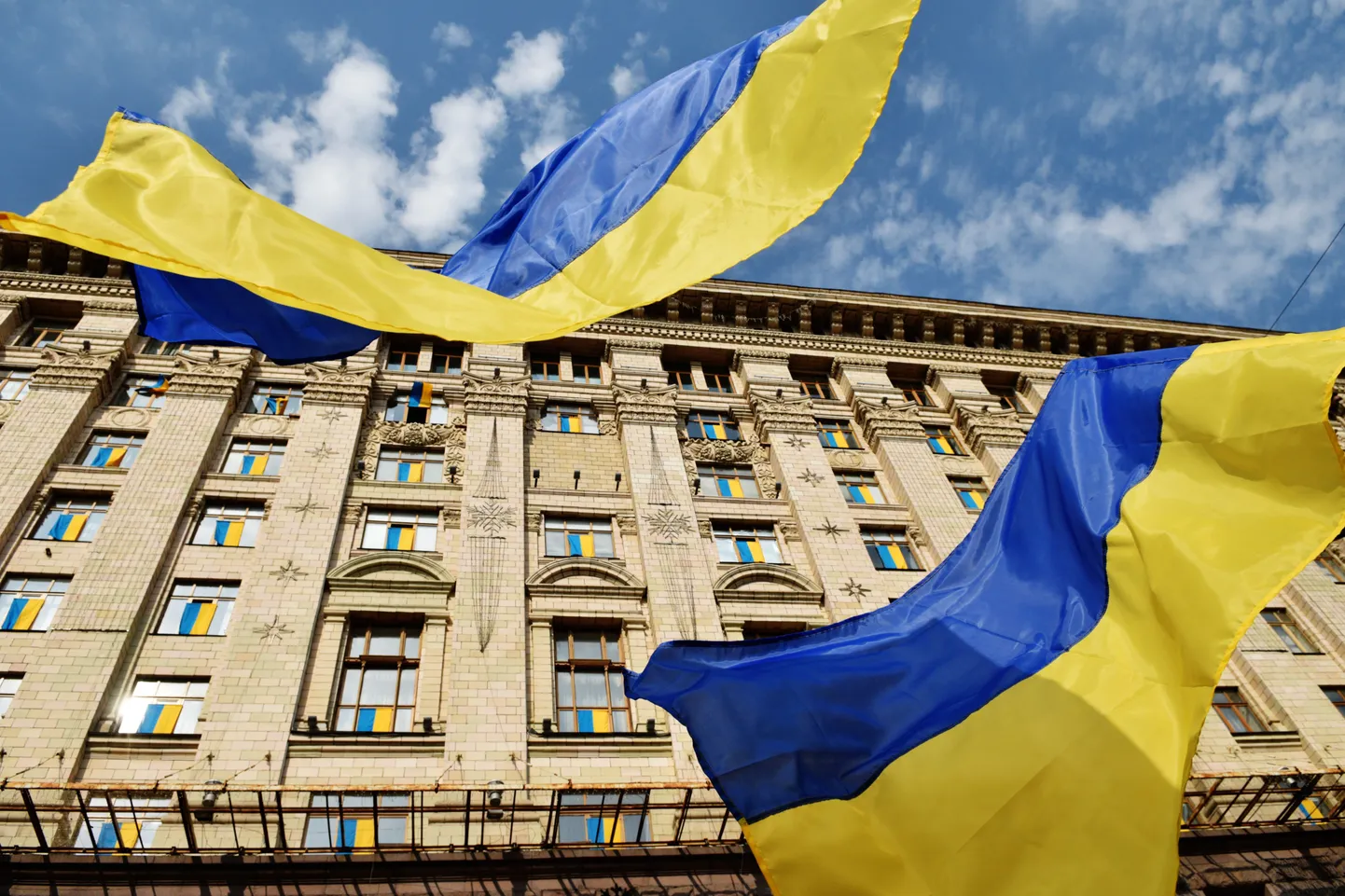 Ukraina lipud.