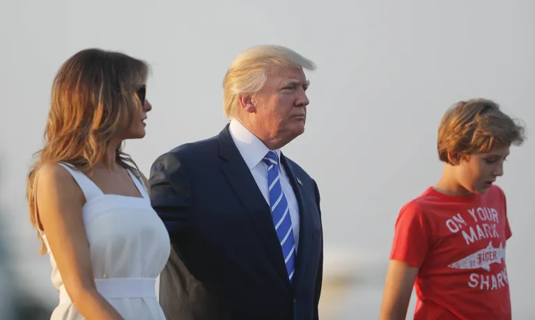Donald, Melania ja Barron Trump