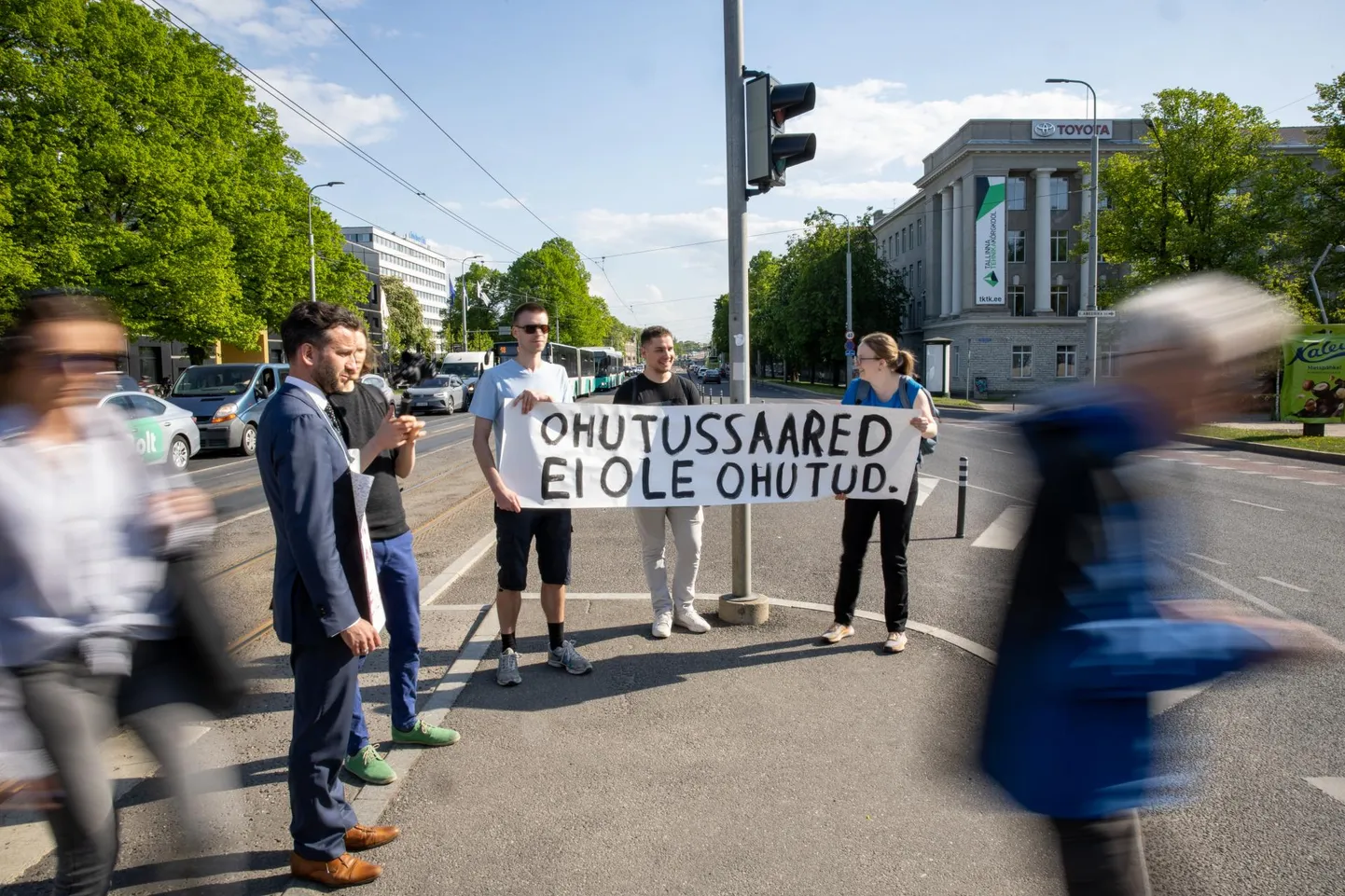 Ohutussaarte vastane meeleavaldus.