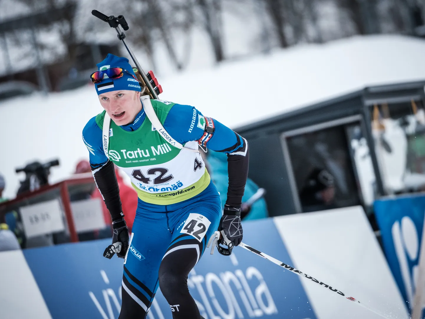 Pühapäeval toimuvasse jälitussõitu pääsesid ka kõik neli stardis olnud eestlast. Parima tulemuse sõitis välja Kristo Siimer (pildil).