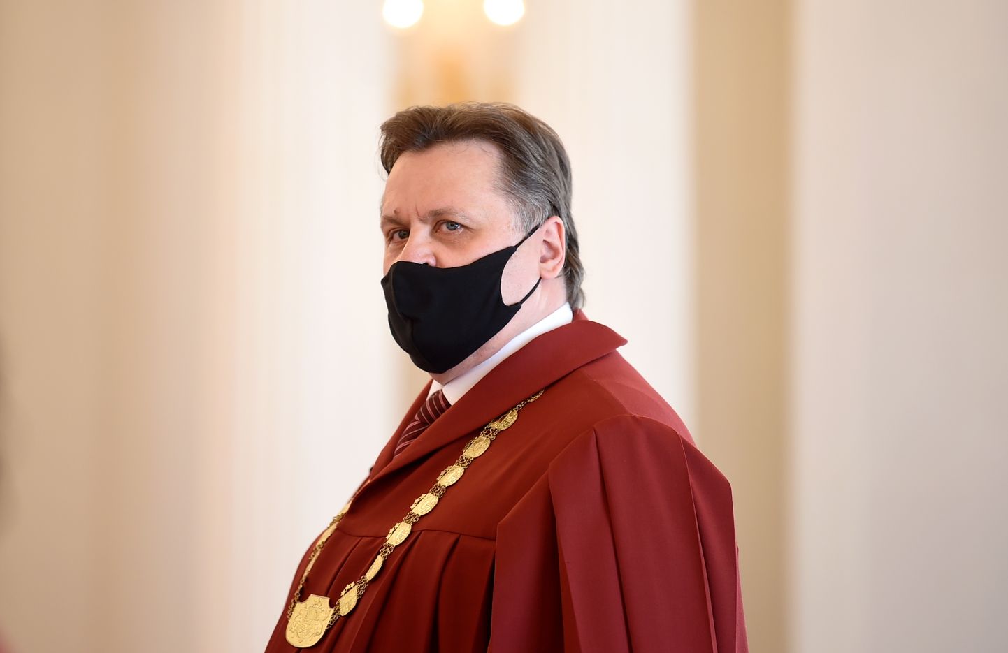 Augstākās tiesas priekšsēdētājs Aigars Strupišs piedalās Augstākās tiesas tiesnese Kristīnes Zīles svinīgajā tiesnešu zvēresta nodošanas ceremonijā Valsts prezidentam Rīgas pilī.