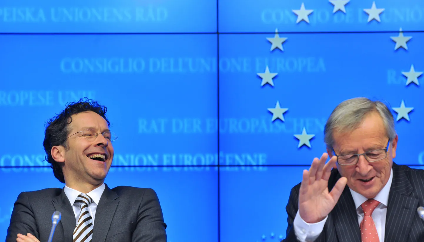 Jeroen Dijsselbloem ja Jean-Claude Juncker.