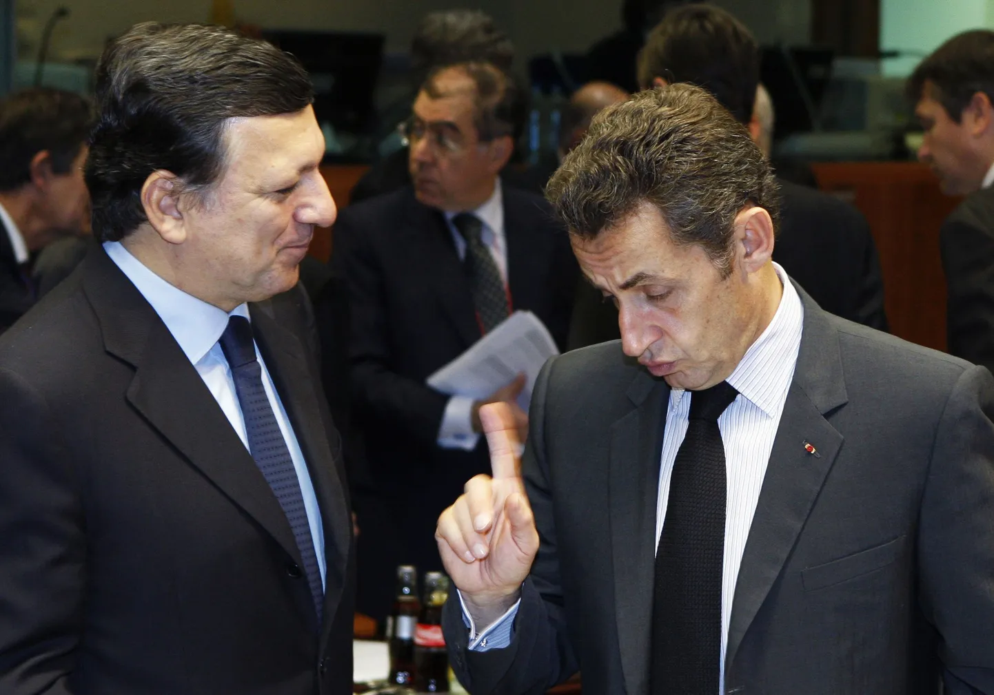 Euroopa Komisjoni president Jose Manuel Barroso ja Prantsusmaa president Nicolas Sarkozy.