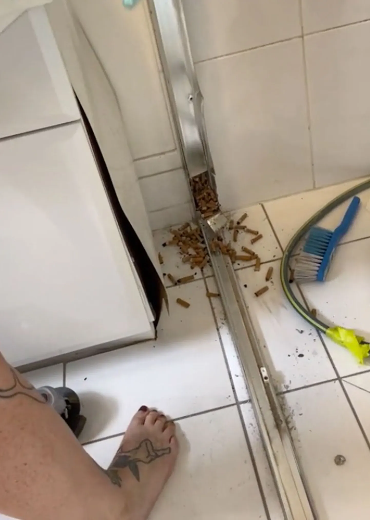 Dušinurgast tuli välja sadu suitsukonisid.