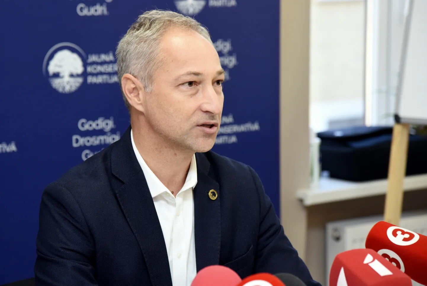 Jaunās konservatīvās partijas valdes priekšsēdētājs, premjera amata kandidāts Jānis Bordāns.