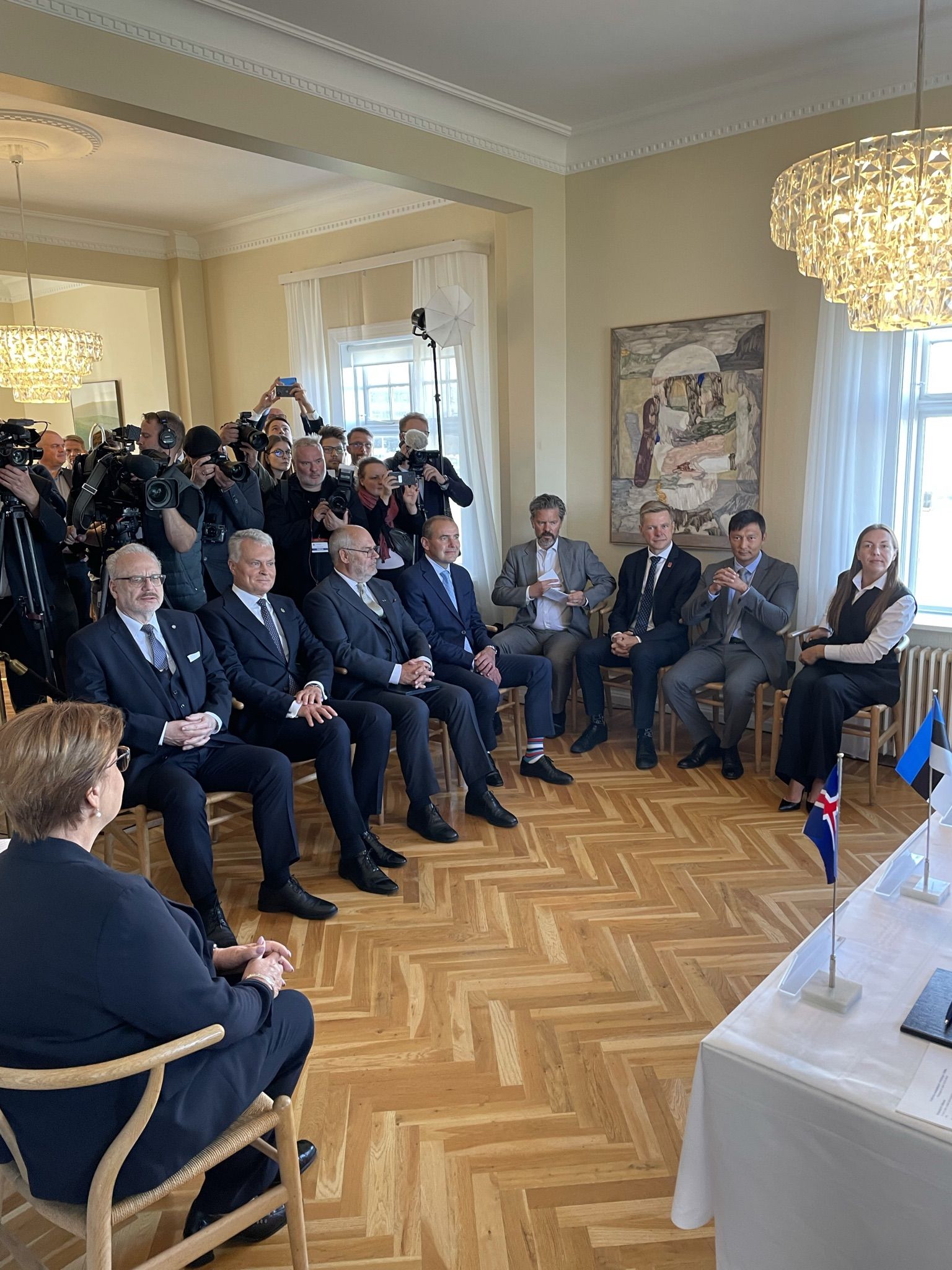 Церемония по случаю 31-й годовщины восстановления дипломатических отношений между Исландией и странами Балтии.