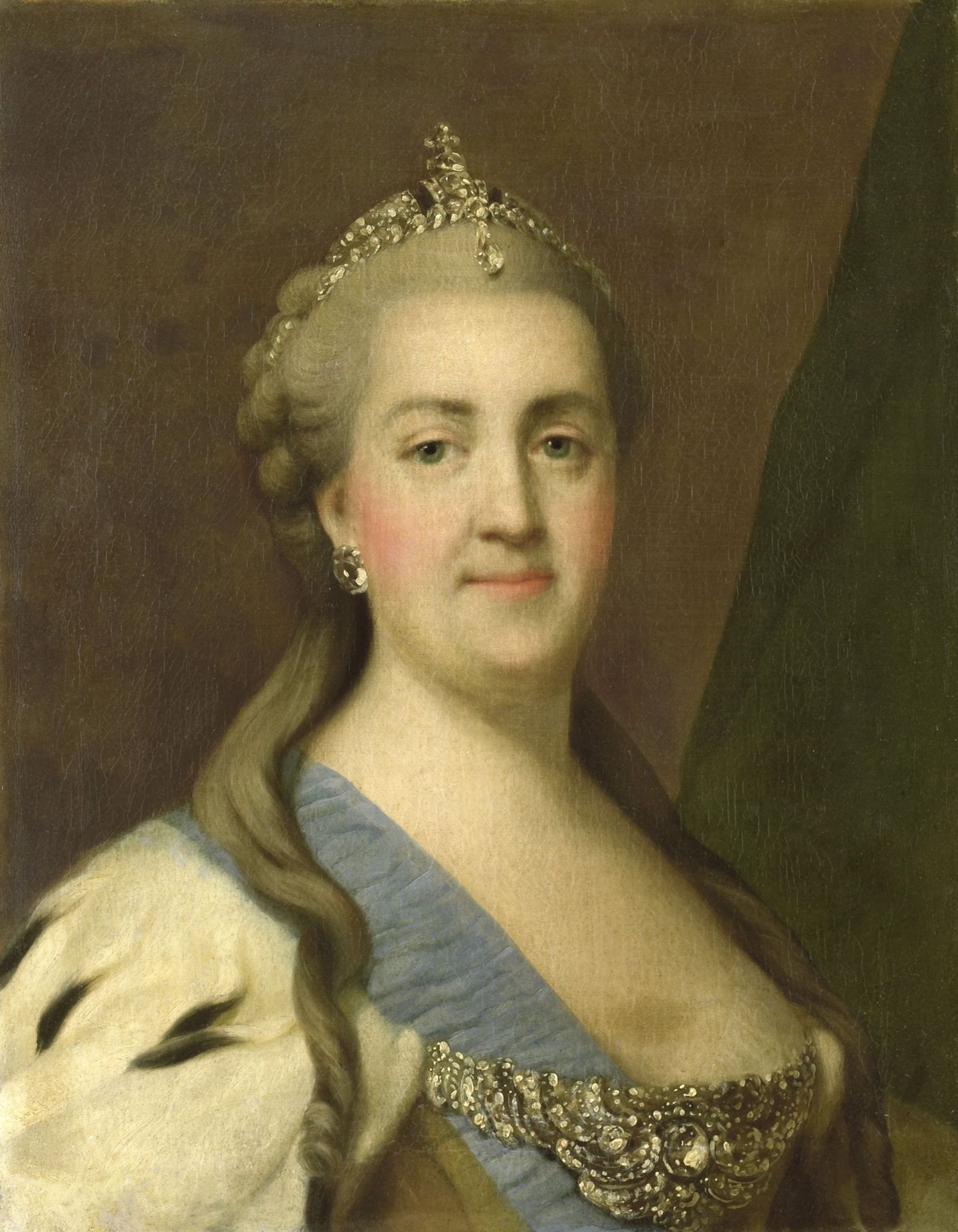 Venemaa keisrinna Katariina II (1729 - 1796) Taani kunstniku Virgilius Erichseni maalil. Erichsen oli 1757  kuni 1772 Vene keiserliku õukonna maalija