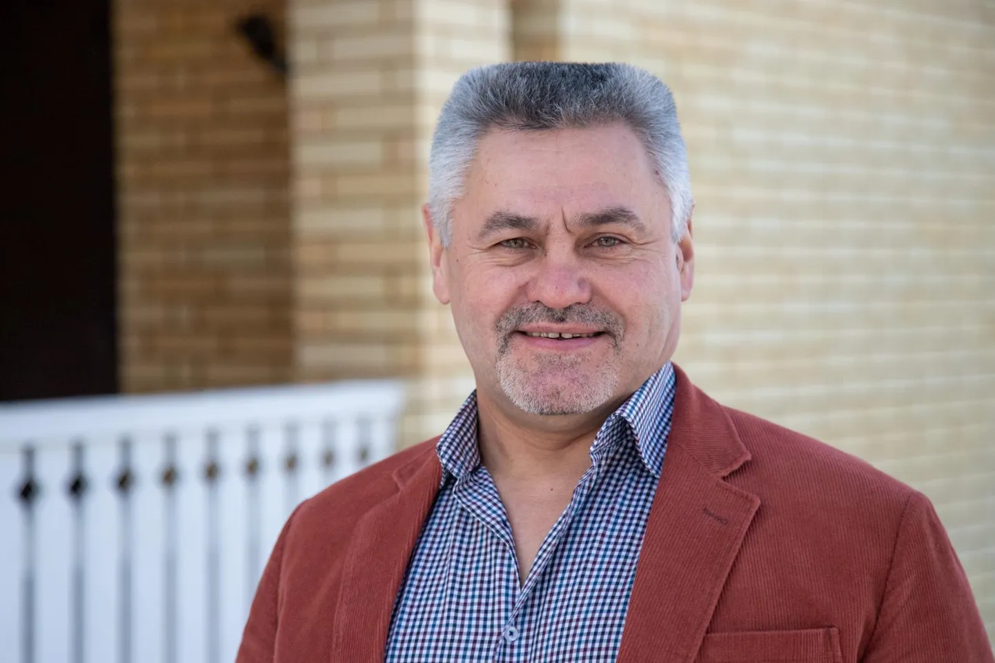 Ukraina Novotroitske rajooni juht Petro Zbarovskyi Viljandis 10. veebruaril. Nüüd on Vene okupatsiooniväed ta vahistanud ja tema edasise saatuse kohta pole midagi teada.