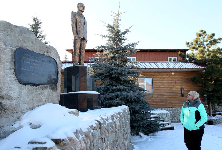 Venemaa presidendi Vladimir Putin kuju Kõrgõzstani Zili mäesuusakeskuses.