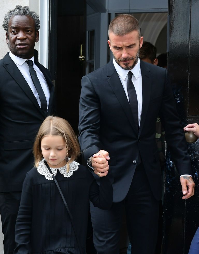 David Beckham ja ta tütar Harper