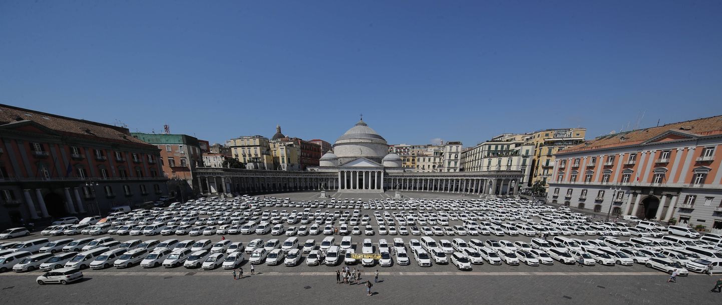 Napoli taksojuhid mullusuvisel streigilainel.