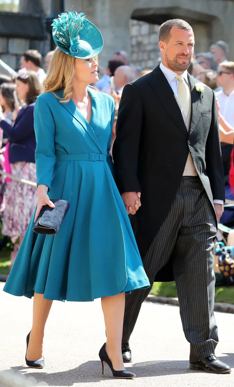 Peter Phillips ja Autumn Phillips prints Harry ja Meghan Markle'i pulmas 19. mail 2018.