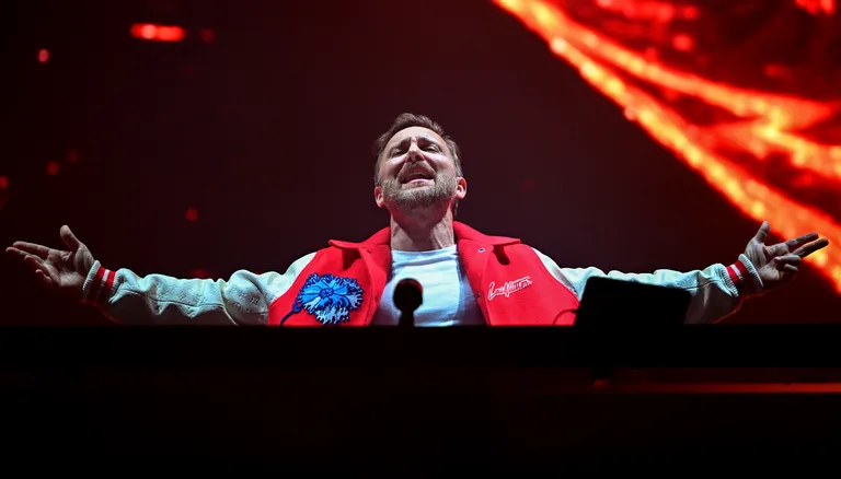 Диджей Дэвид Гетта на фестивале Lollapalooza в Берлине.