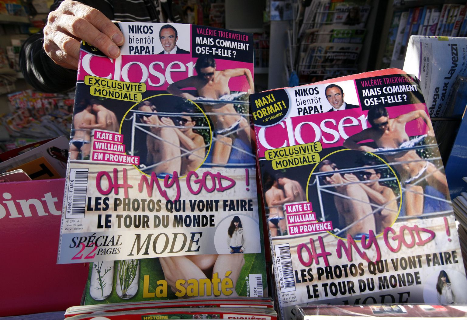Prantsuse ajakirja Closer skandaalne esikaas.