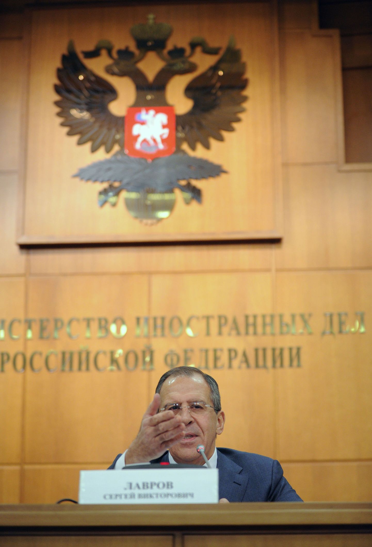 Sergei Lavrov täna välisministeeriumis, kus leidis aset tema iga-aastane kokkuvõttev pressikonverents.
