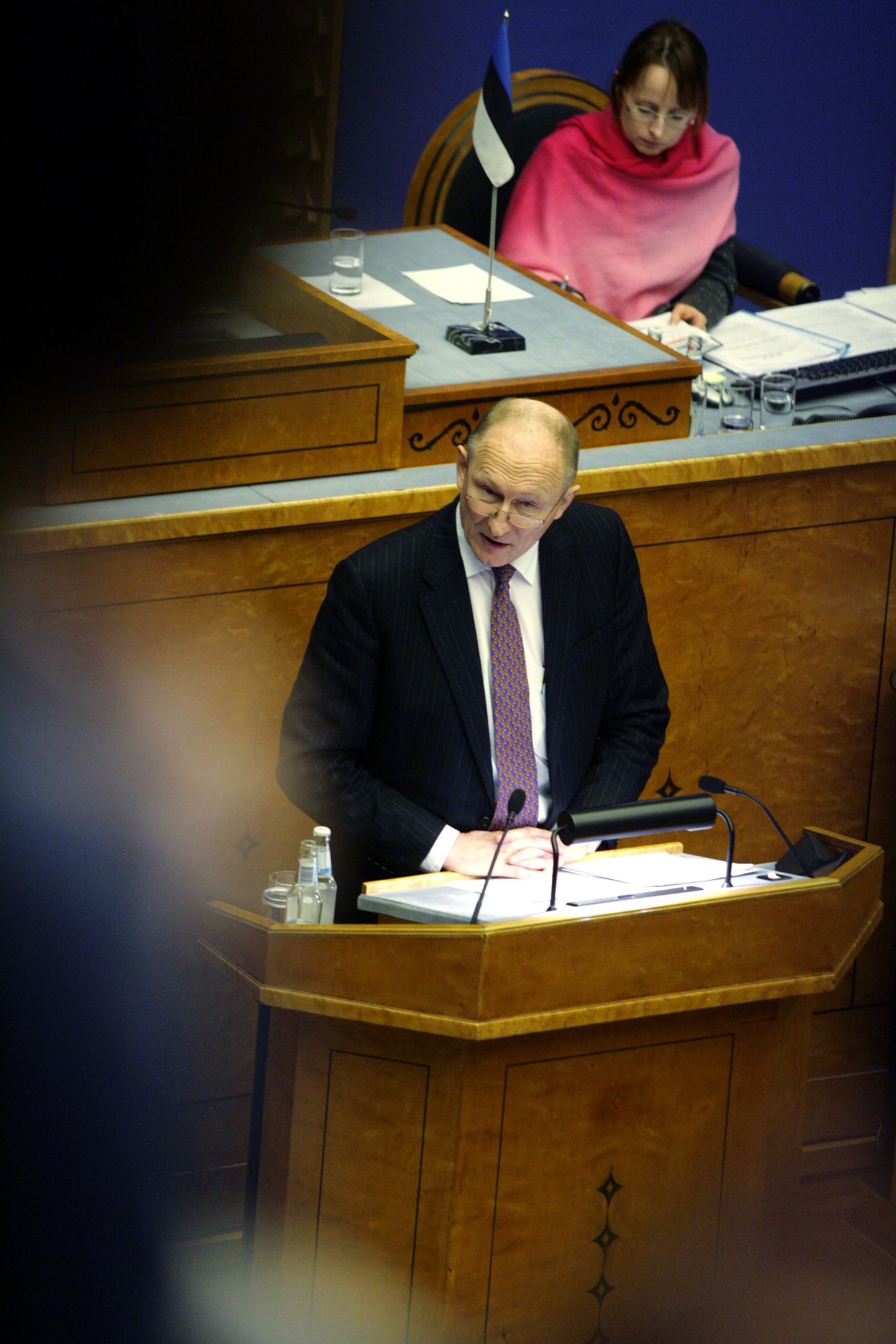 Haridusminister Jaak Aaviksoo eilsel kõrgharidusreformi arutelul.