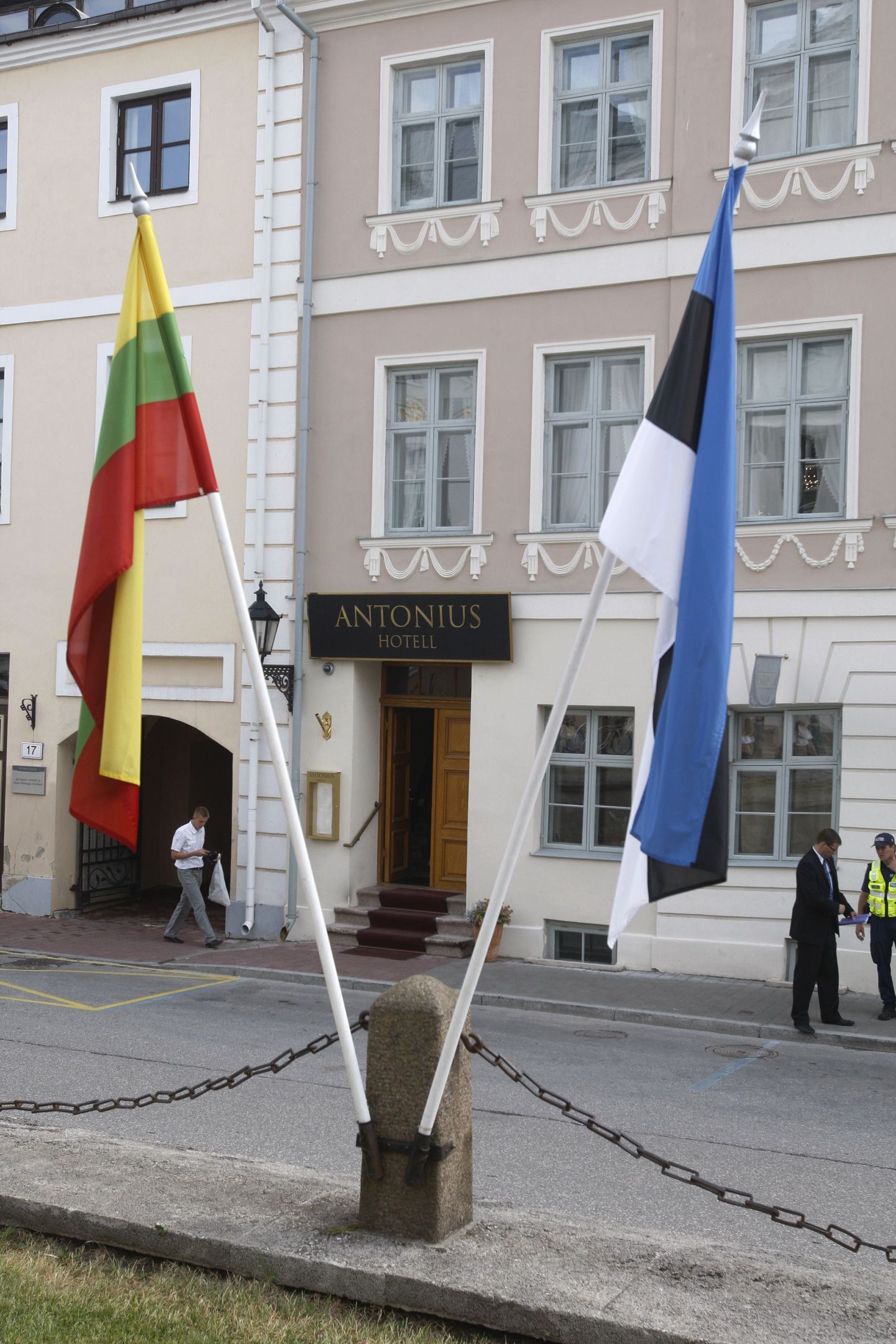 Флаги Литвы и Эстонии.