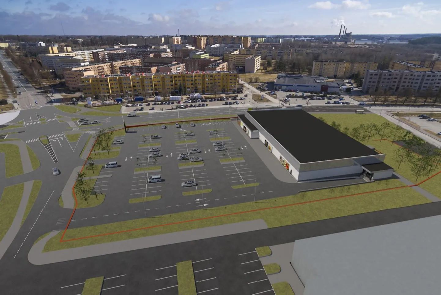 OÜ Lidl Eesti näeks uut kauplust Annelinnas säärasena.