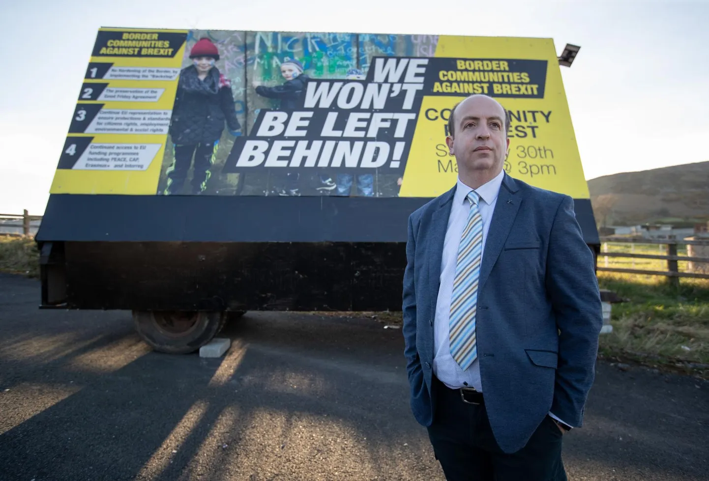 Piiri taastamine võib hoogu anda dissidentidele, kardab Brexiti-vastase liikumise Border Communities Against Brexit liider Damian McGenity.