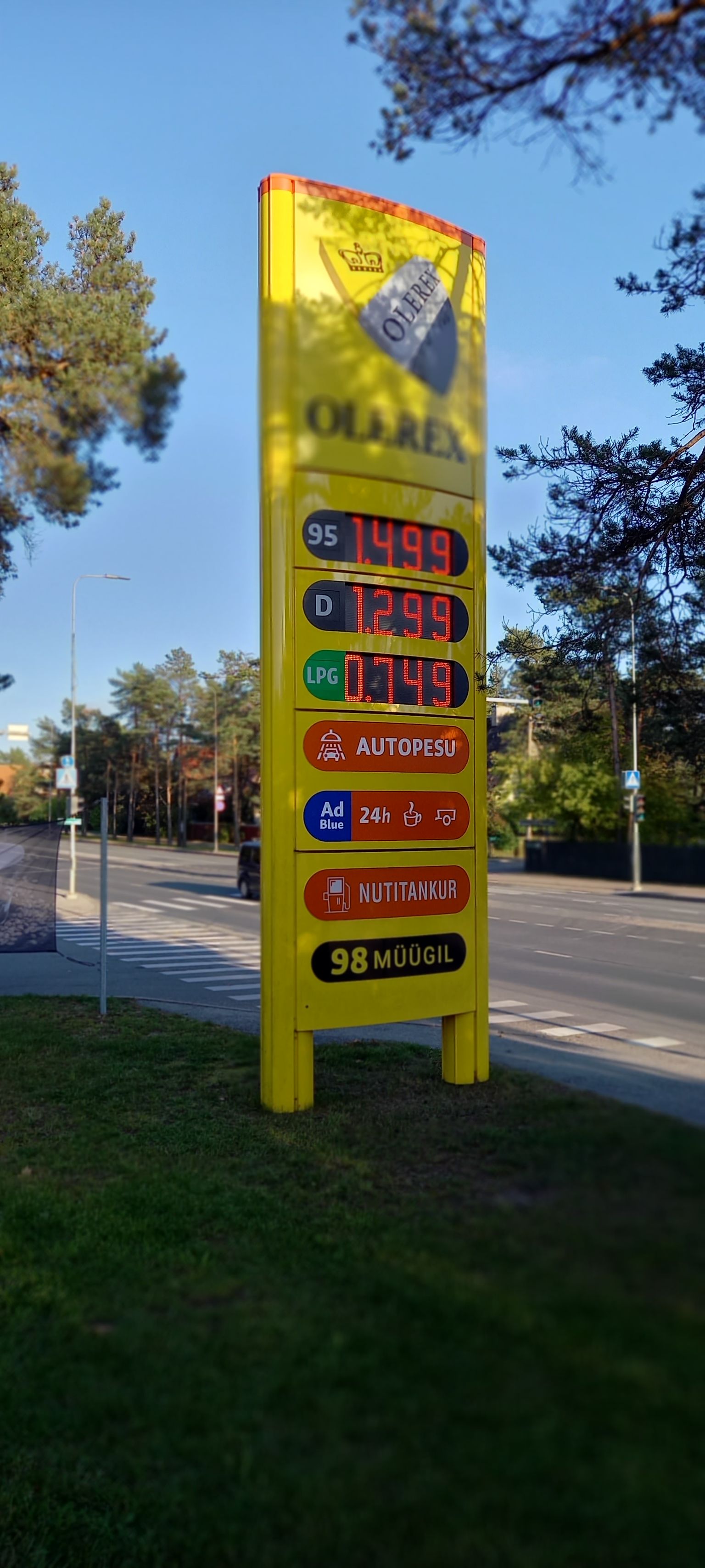 Kütusehinnad 28. septembril Olerexi tanklas.