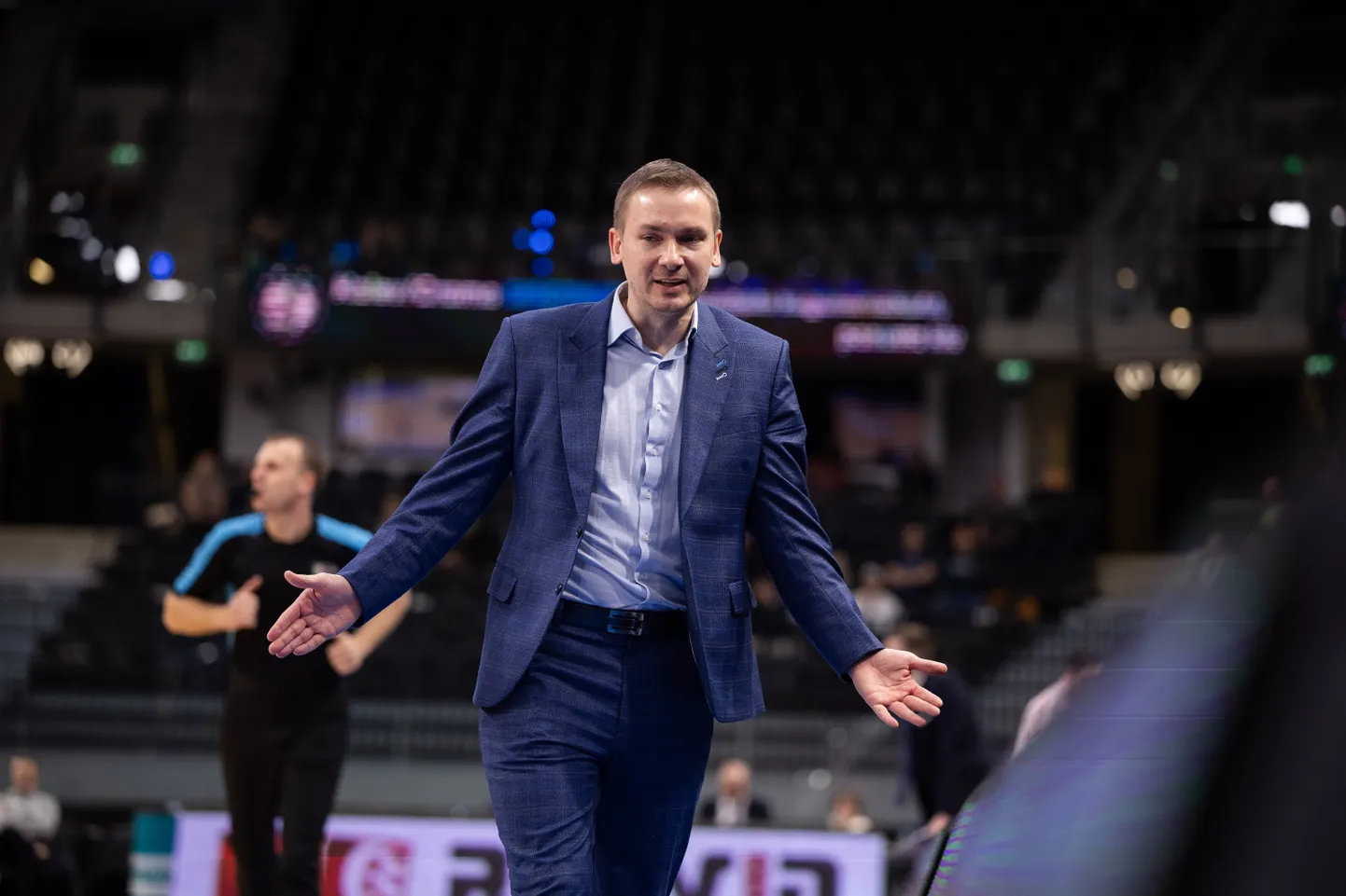 Kalev/Cramo - Thessaloniki PAOK. Kalevi peatreener Heiko Rannula.
