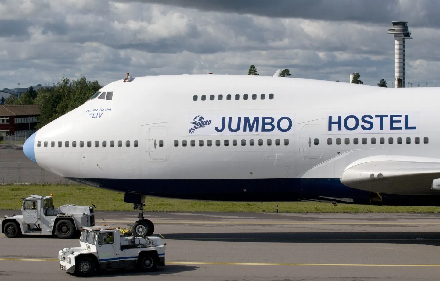 Boeing 747, kuhu rajatakse hostel
