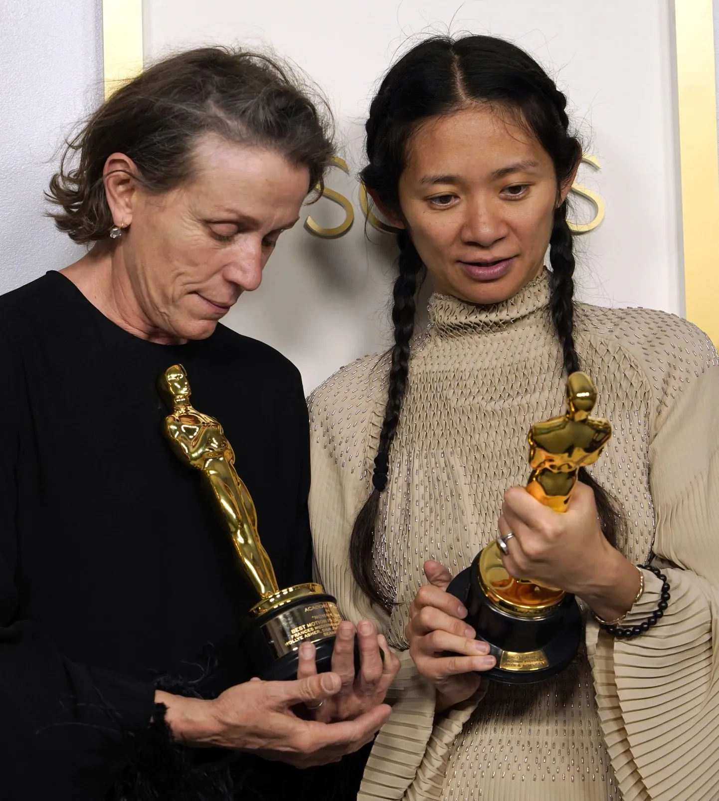 «Nomaadimaa» produtsendid Frances McDormand ja Chloe Zhao.