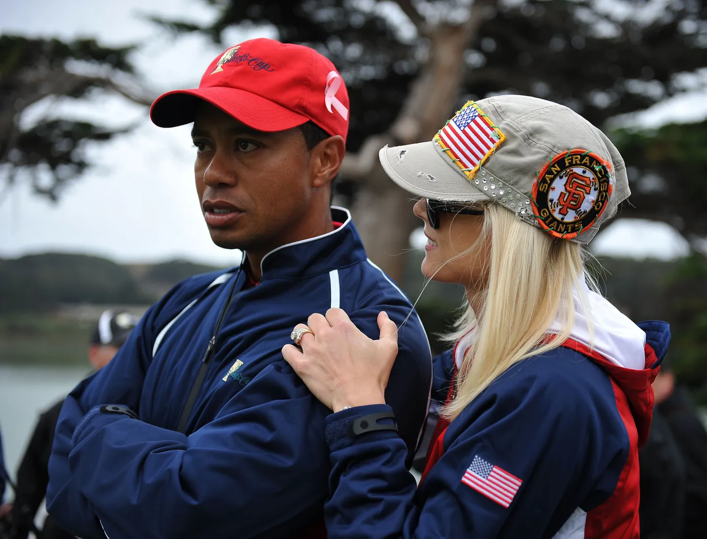 Tiger Woods (vasakul) koos abikaasa Elin Nordegreniga.