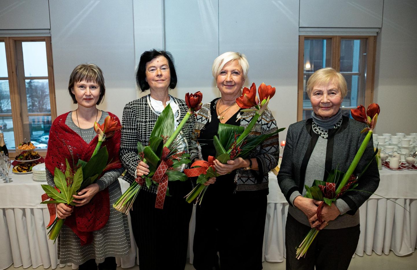 Ühingu juubelil oli kohal neli kaheksast asutajaliikmest (vasakult paremale): Anneli Annusver, Mall Raig, Kaie Nurmeste ja Kersti Portnov.