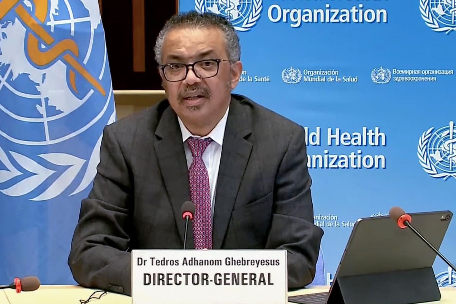 Генеральный директор Всемирной организации здравоохранения Тедрос Гебрейесус.