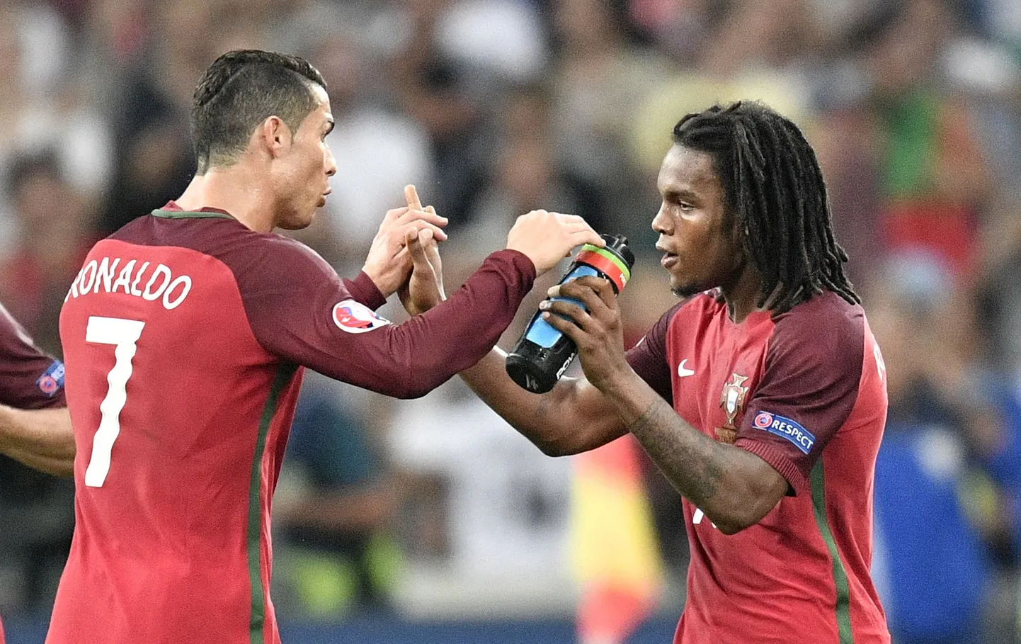 Cristiano Ronaldo (vasakul) ja Renato Sanches.