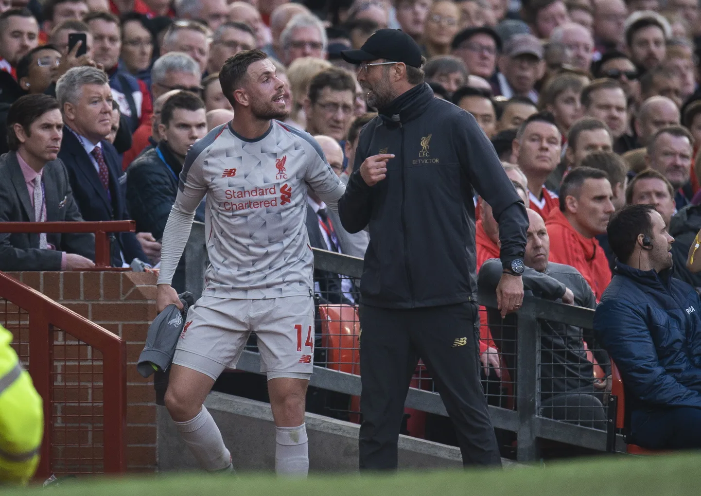 Jordan Henderson ja Jürgen Klopp.