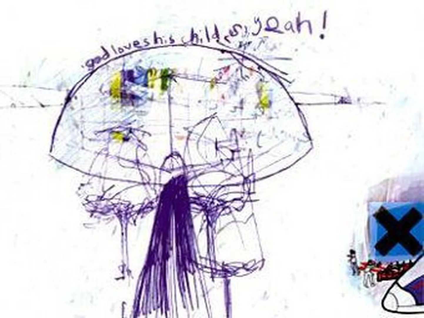 Фрагмент обложки сингла "Paranoid Android" группы Radiohead