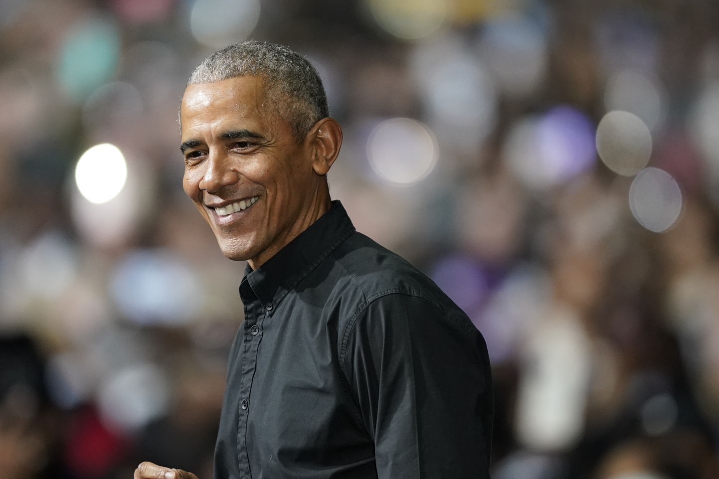 Endine president Barack Obama toetamas senaator Raphael Warnocki Atlantas 2022. aasta detsembris.