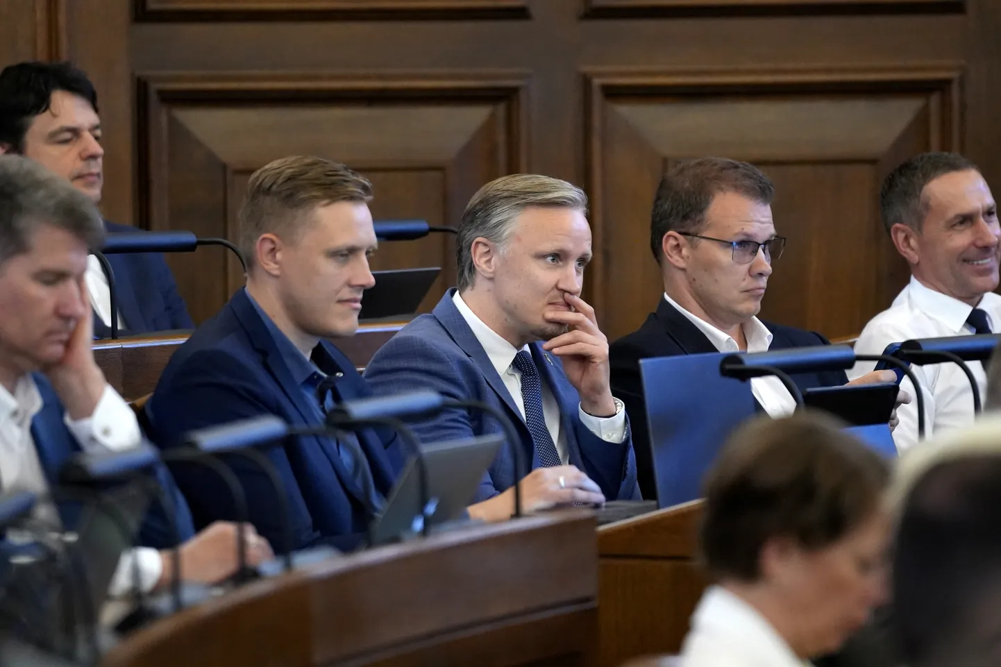 Представители Нацобъединения на заседании Сейма