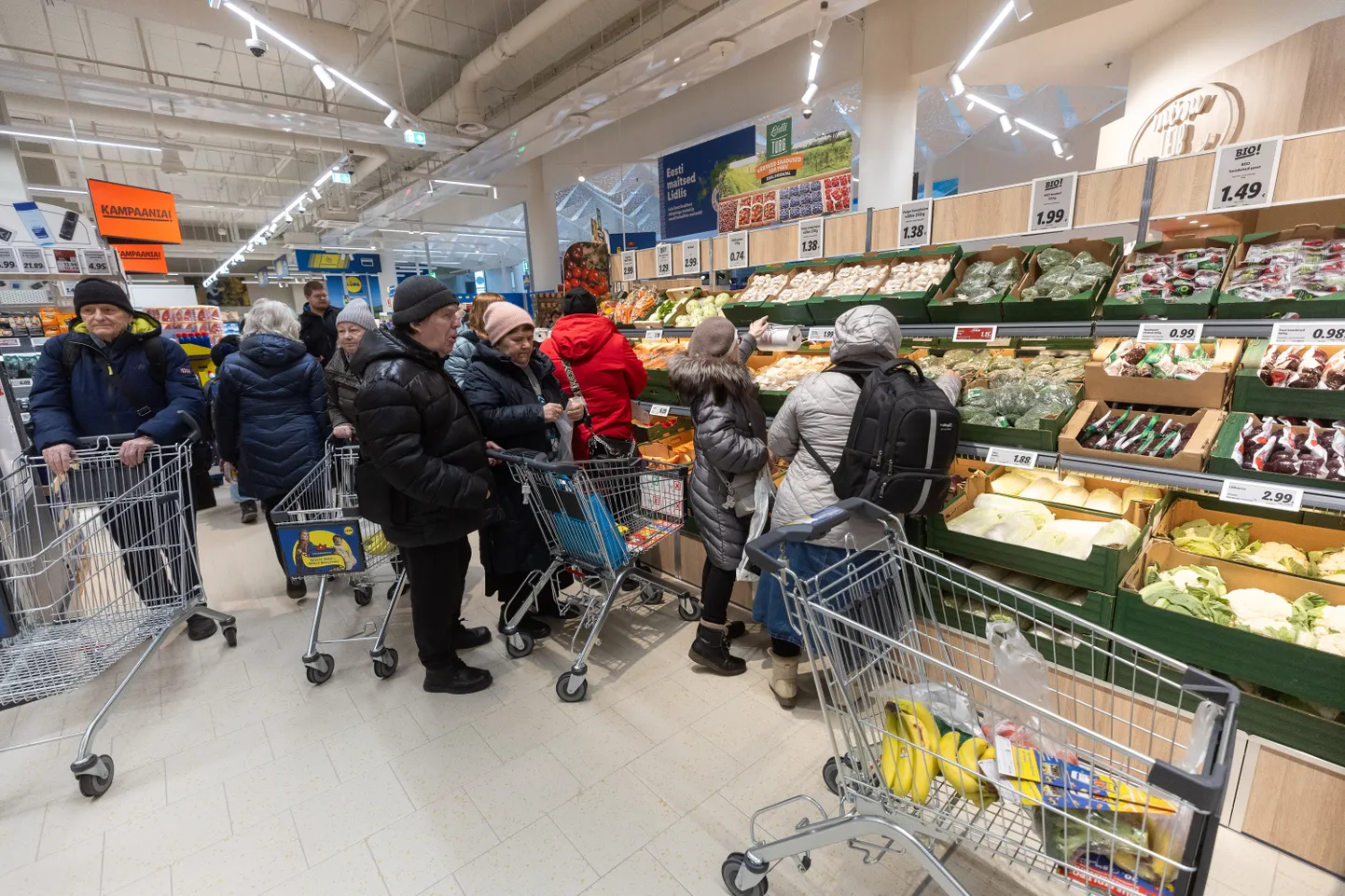 Lidli poe avamine eelmisel nädalal T1 kaubanduskeskuses.