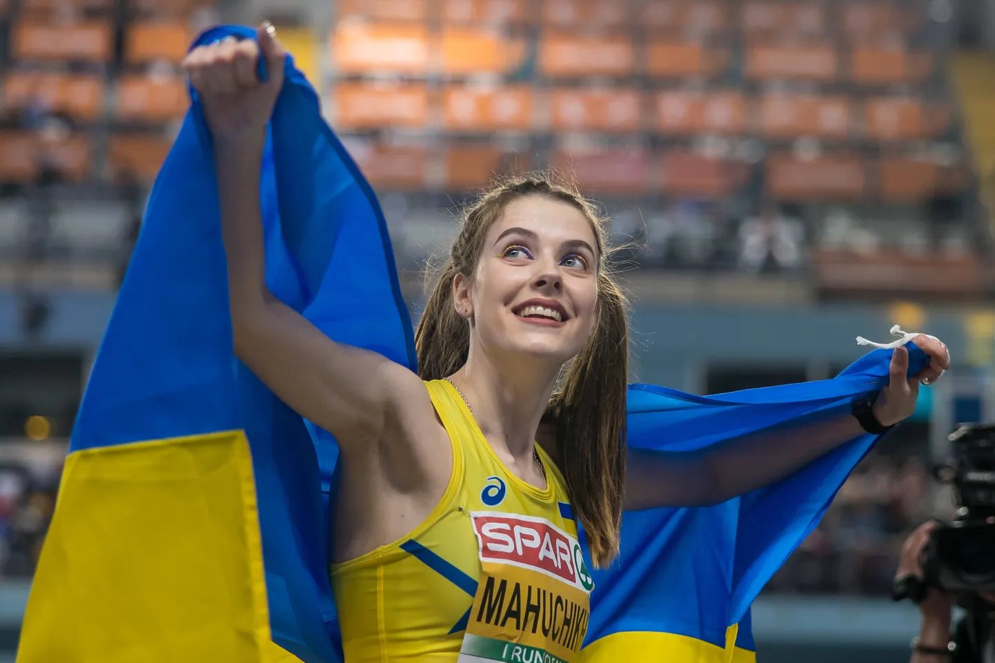 Märtsi alguses Istanbulis toimunud kergejõustiku sise-EM-il kõrgushüppes kulla võitnud ukrainlanna Jaroslava Mahutšihh. Foto on illustratiivne.