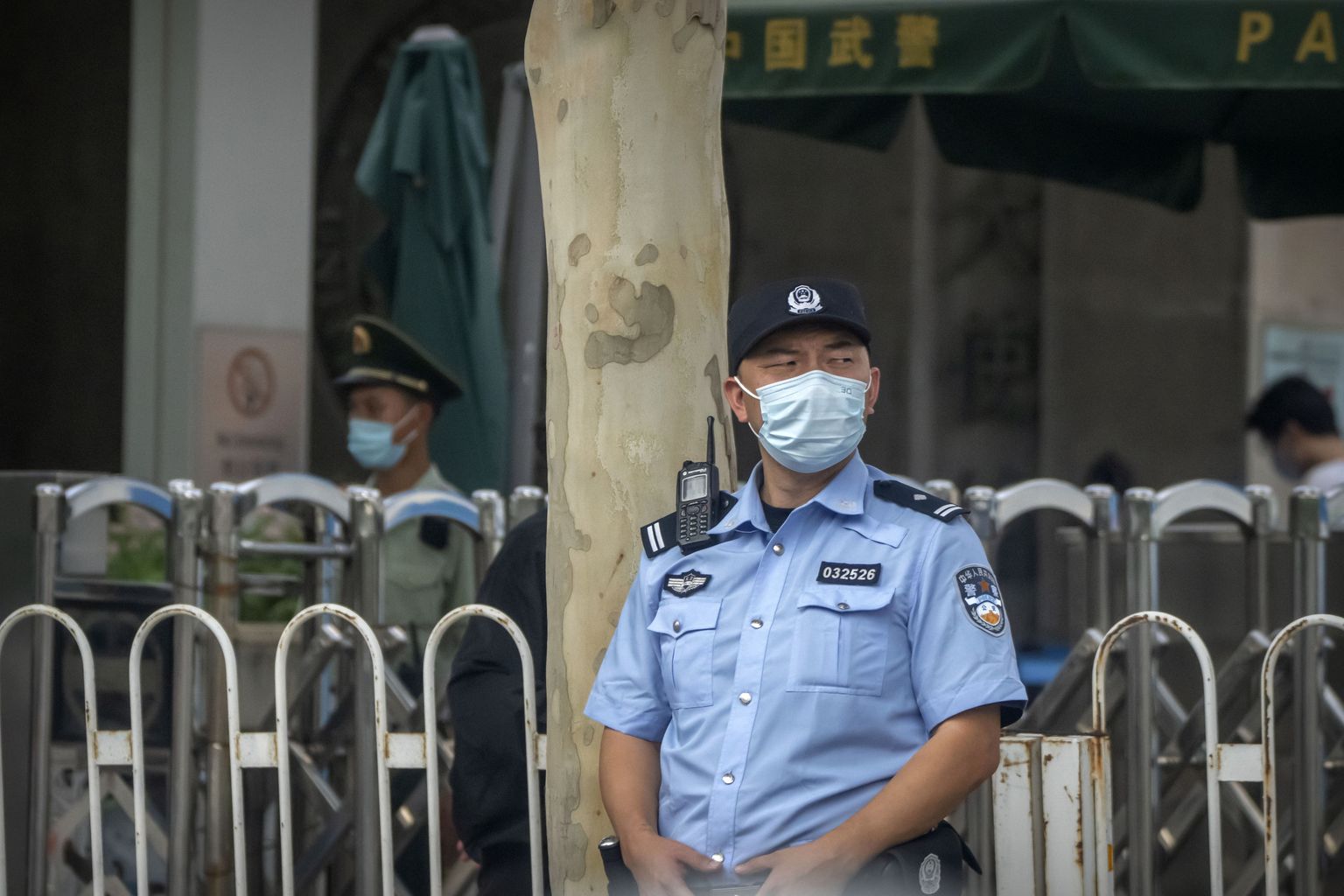 Hiina politseinik. Foto on illustreeriv.