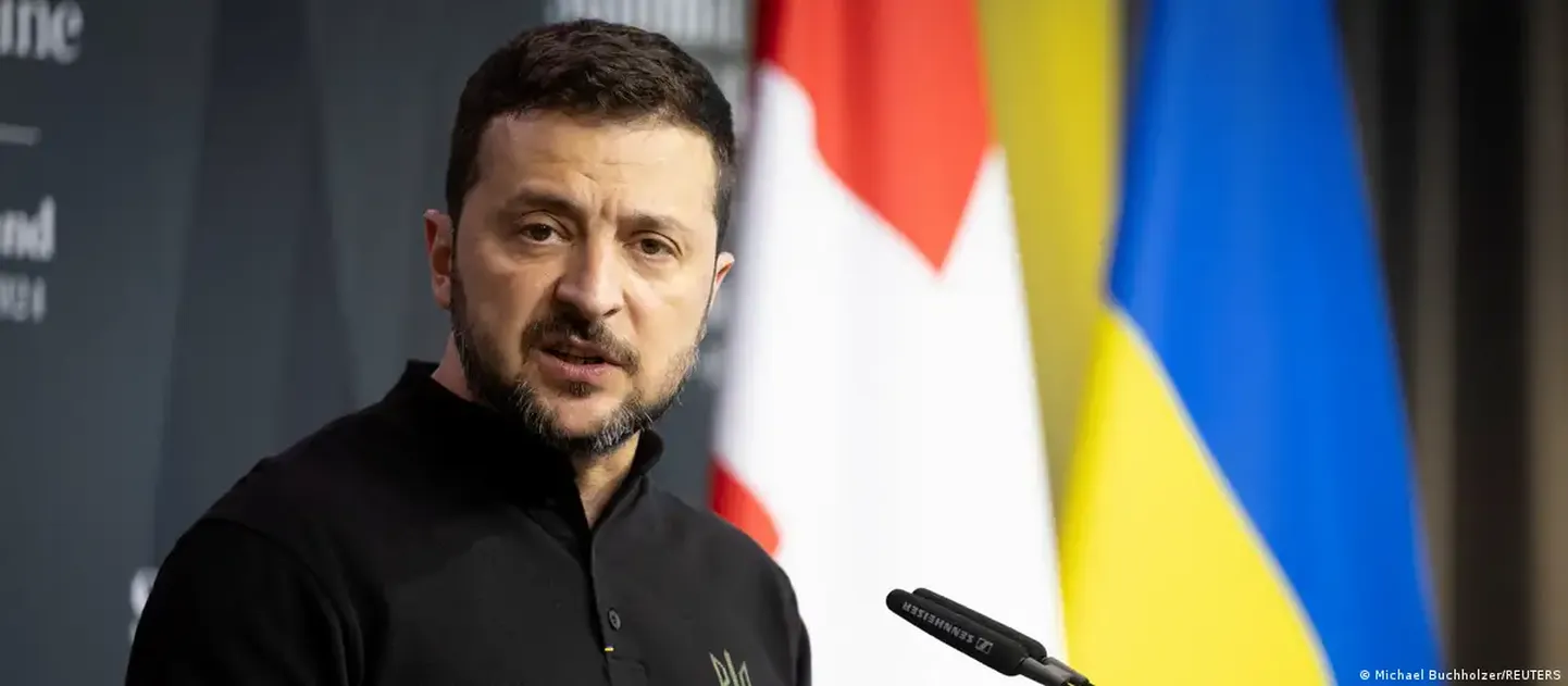 Президент Украины Владимир Зеленский на мирном саммите в Швейцарии