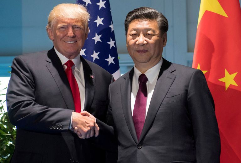 USA president Donald Trump ja Hiina president Xi Jinping. REUTERS/Saul Loeb/Scanpix