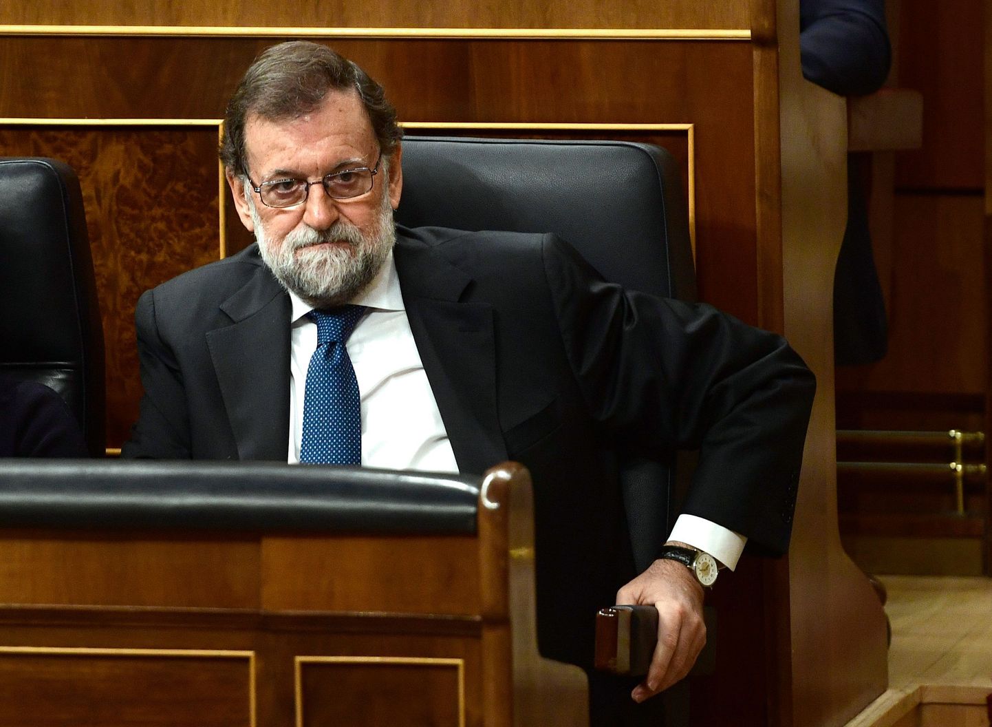 Hispaania peaminister Mariano Rajoy täna parlamendis.