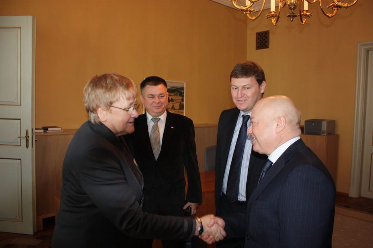 Riigikogu esimees Ene Ergma kohtus täna Ukraina parlamendi delegatsiooniga.