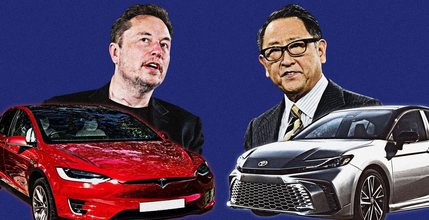 Tesla tegevjuht Elon Musk ja Toyota esimees Akio Toyoda.