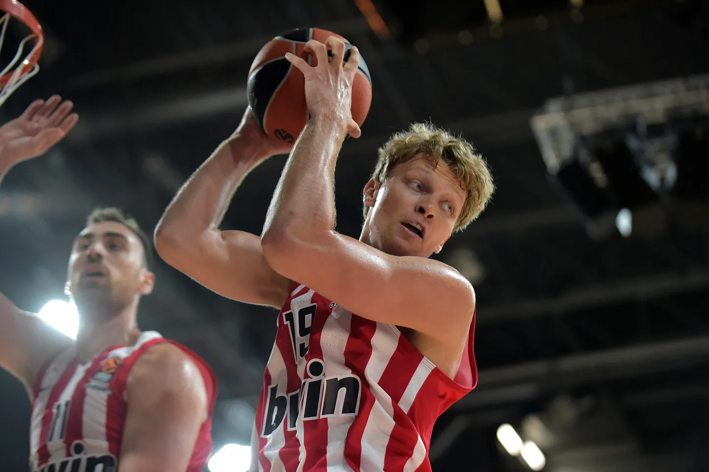 Mindaugas Kuzminskas veel Olympiakose särgis.